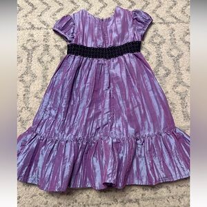 Hanna Andersson metallic purple party dress. Girls size 5